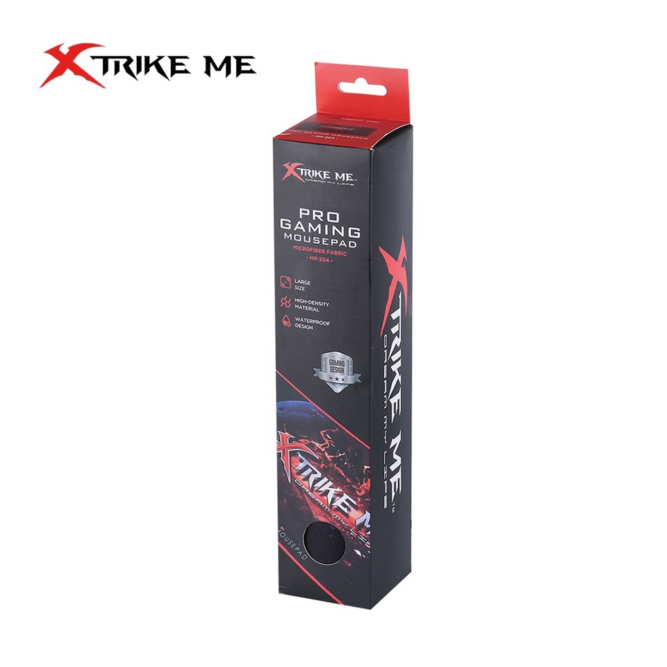 Xtrike Me MP-204 Tappetino per mouse per gioco da computer Nero, Rosso