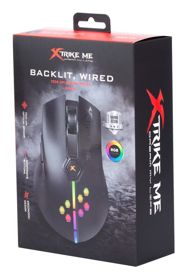 Xtrike Me XDXT515 mouse Gaming USB tipo A Ottico 7200 DPI