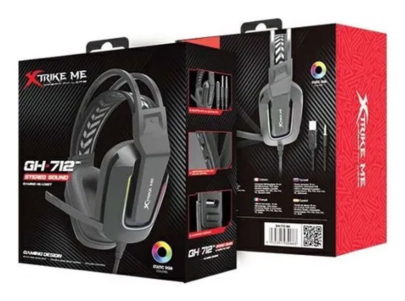 Xtrike Me XDXT712 cuffia e auricolare Cablato A Padiglione Gaming Nero